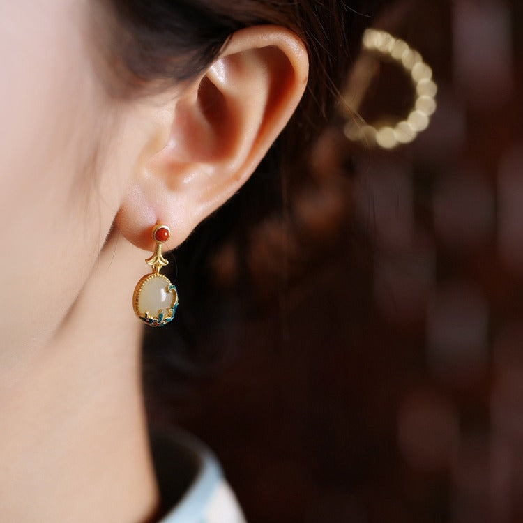 Delicate Artisan Gold Earring