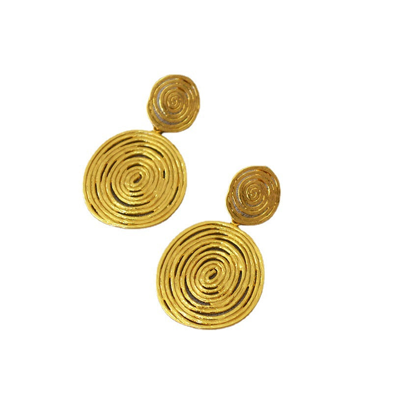 Vintage Handmade Gold Earring