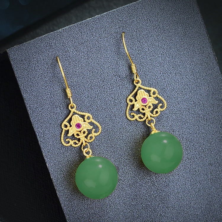 Delicate Artisan Gold Earring