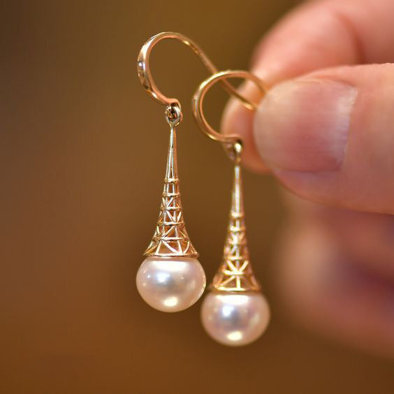 Delicate Artisan Pearl Earring