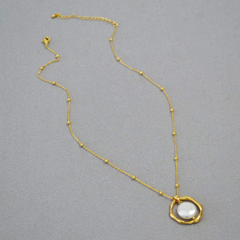 Delicate Artisan Pearl Necklace