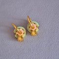 Delicate Artisan Gold Earring