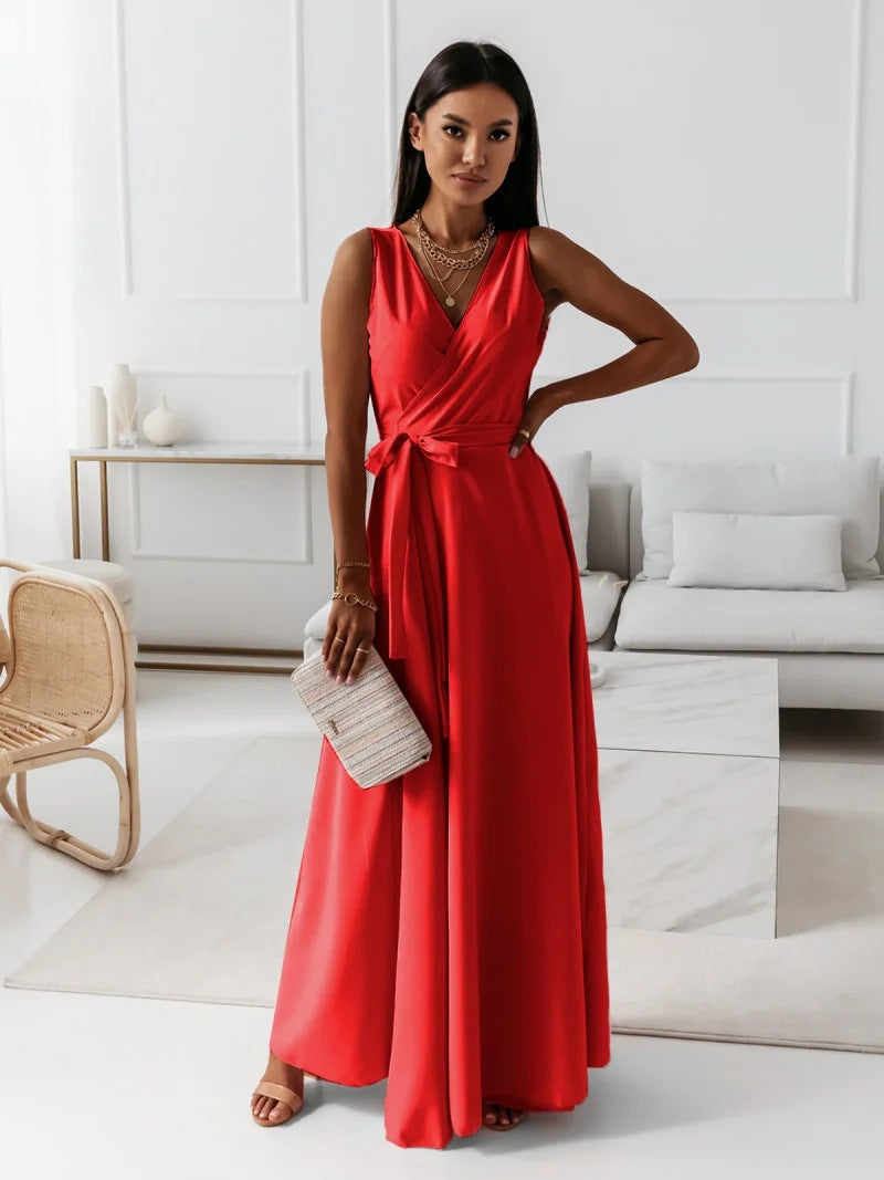 KS | Gretchen -Feminine ankle-length dresses with V-neckline