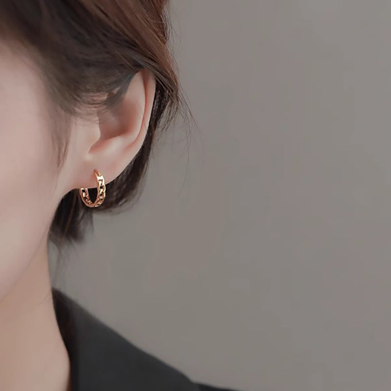 Delicate Artisan Gold Earring
