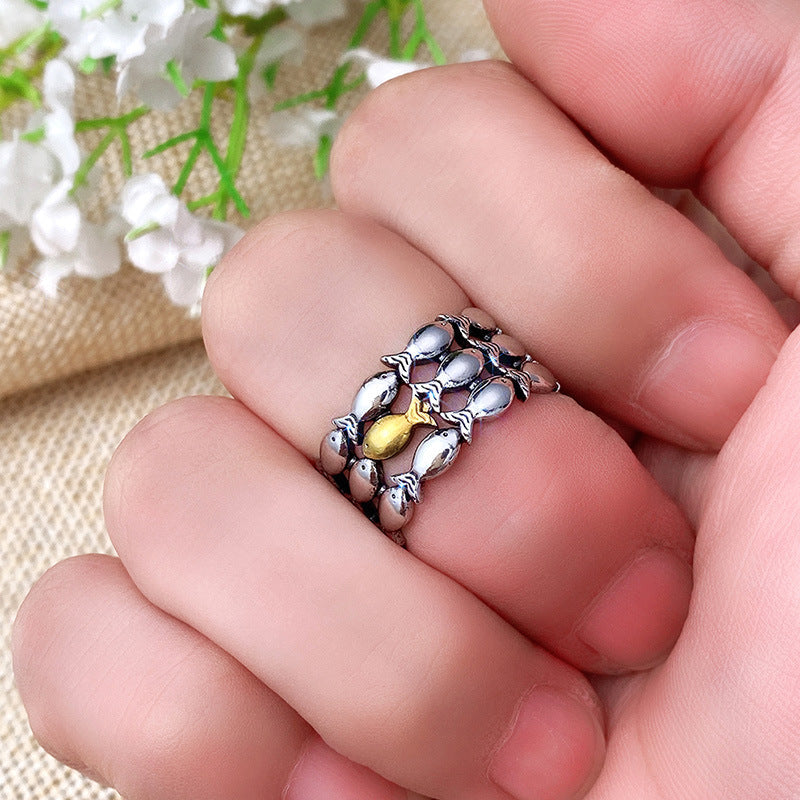 Delicate Artisan Gold Ring
