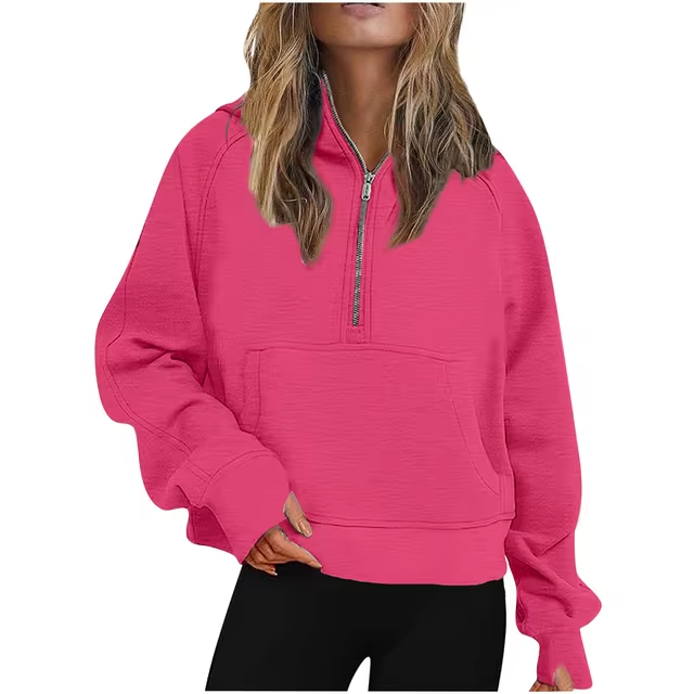 JO | Jacket with half zipper and hood