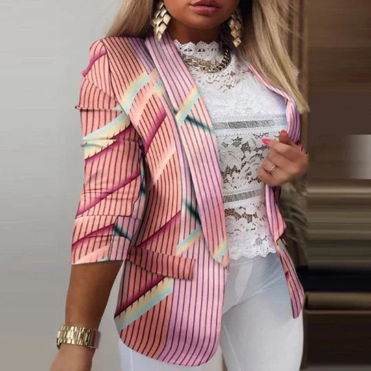 JO | Thanea long-sleeved blazer in batik look for women