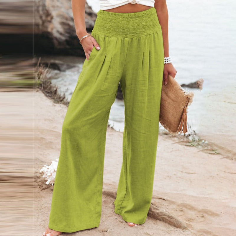 KS | Pants with wide leg and high waist