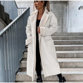 JO | Long leather jacket with fur