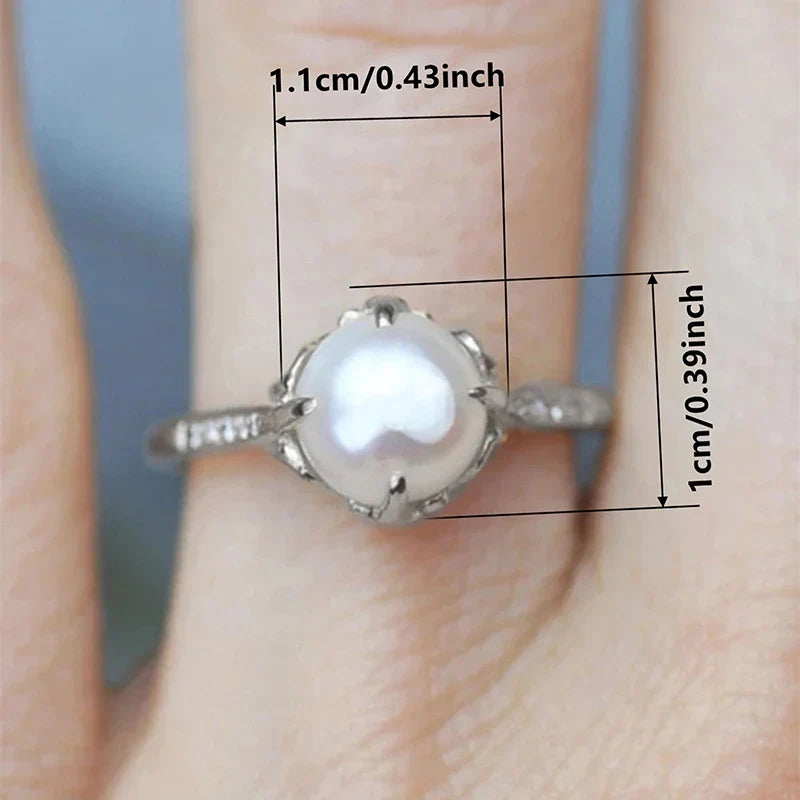 Romantic Pearl Ring for Special Moments