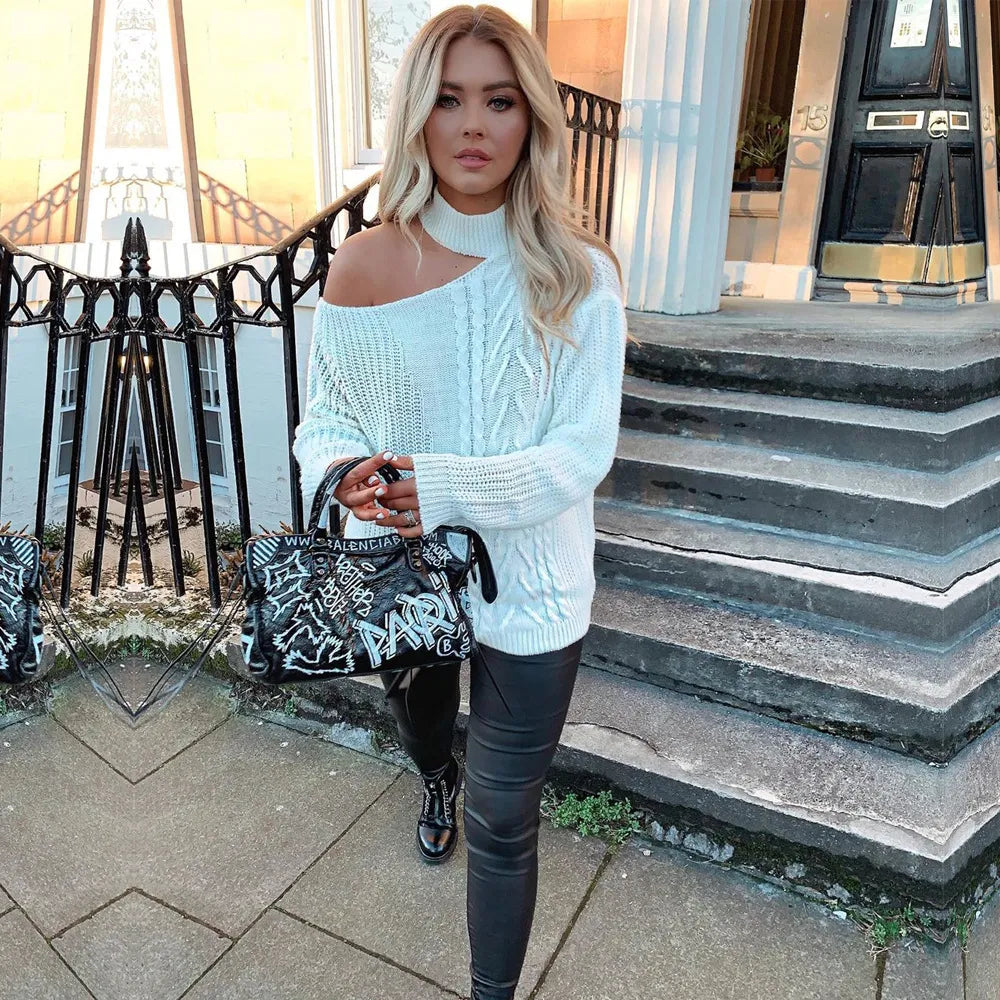JO | Bare Shoulders knitted sweater