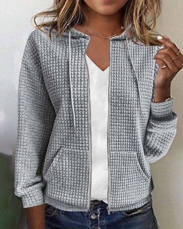 JO | Casual jacket with pocket in solid color