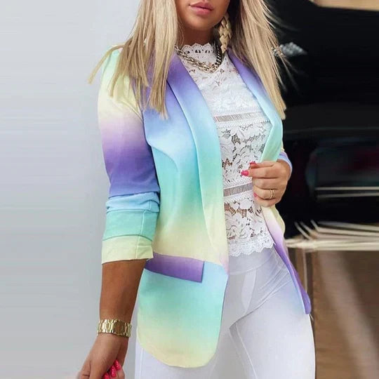 JO | Thanea long-sleeved blazer in batik look for women