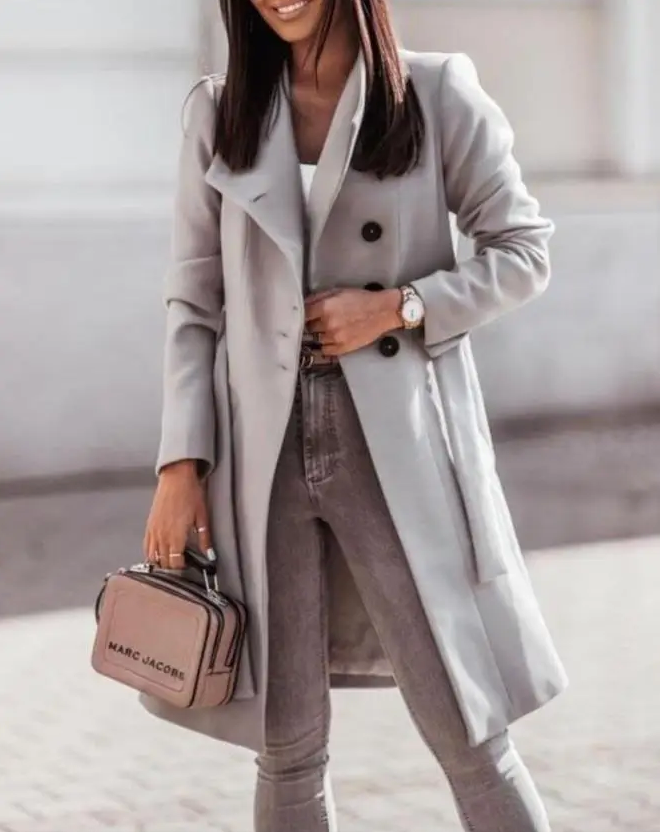 JO | stylish long coat with buttons