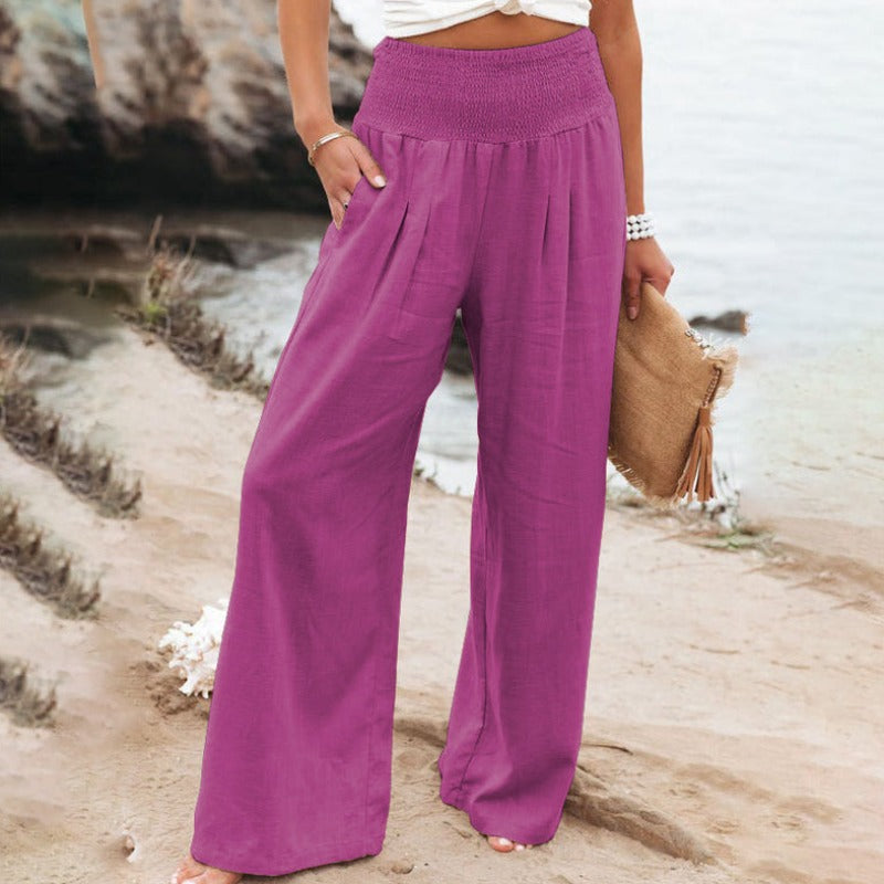 KS | Pants with wide leg and high waist