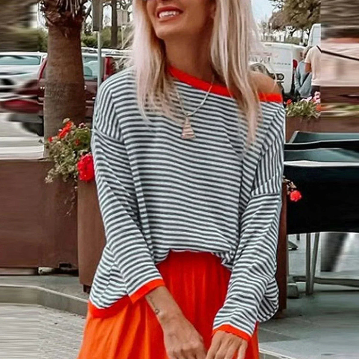 KS | Long sleeve striped cotton shirt