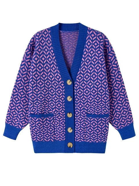 JO | Elegant knitted cardigan with button placket