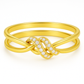 Twisted Triple Band Ring