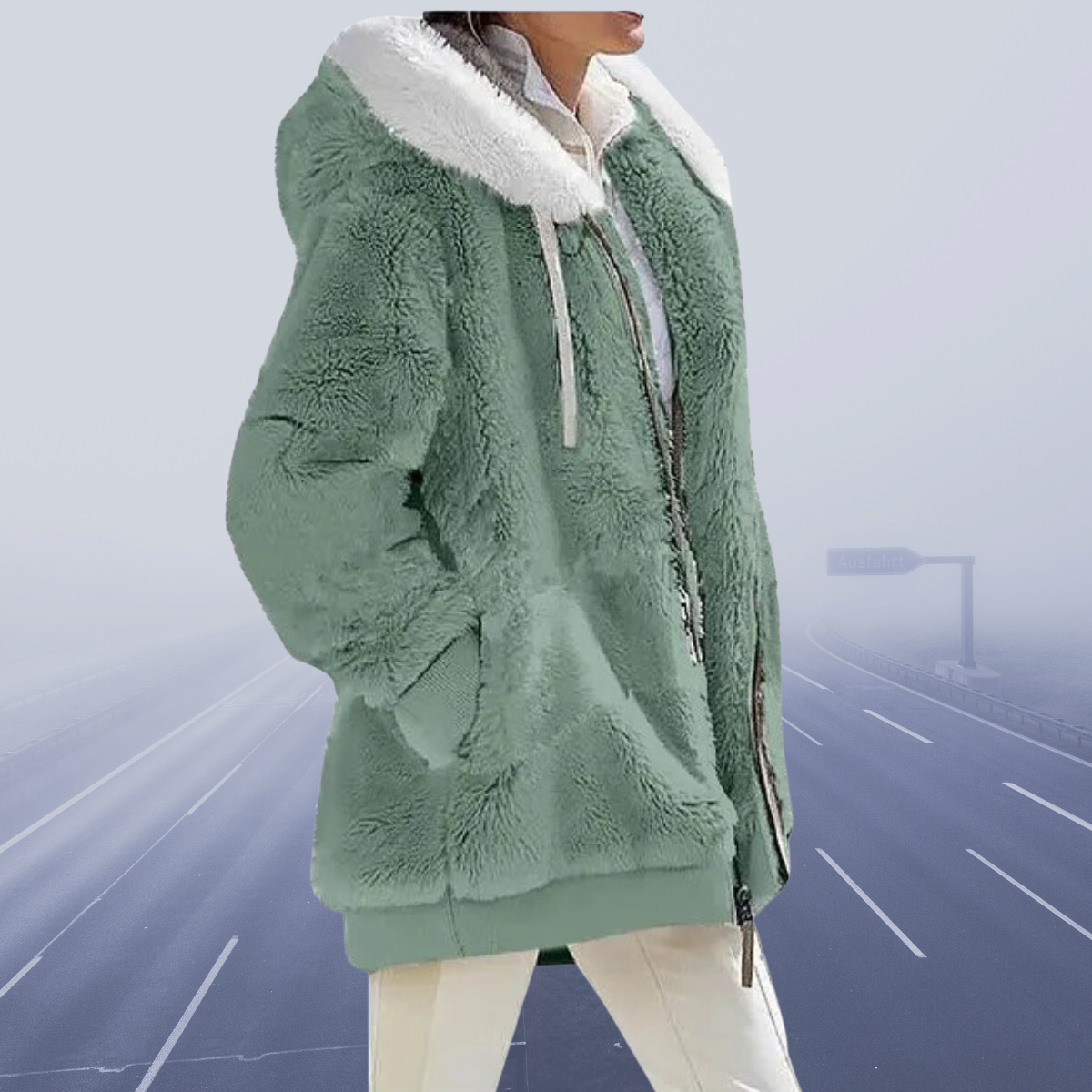 JO | stylish fleece jacket with hood