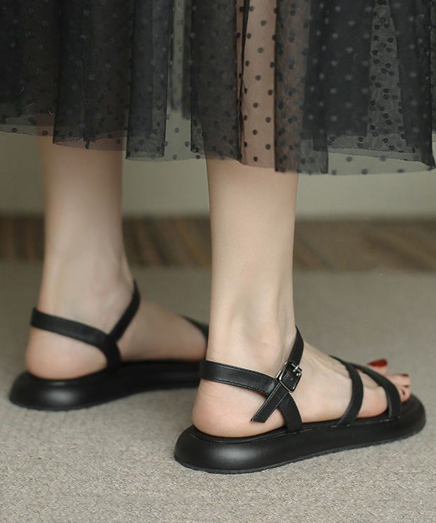 Khaki Buckle Strap Splicing Water Sandals Peep Toe
