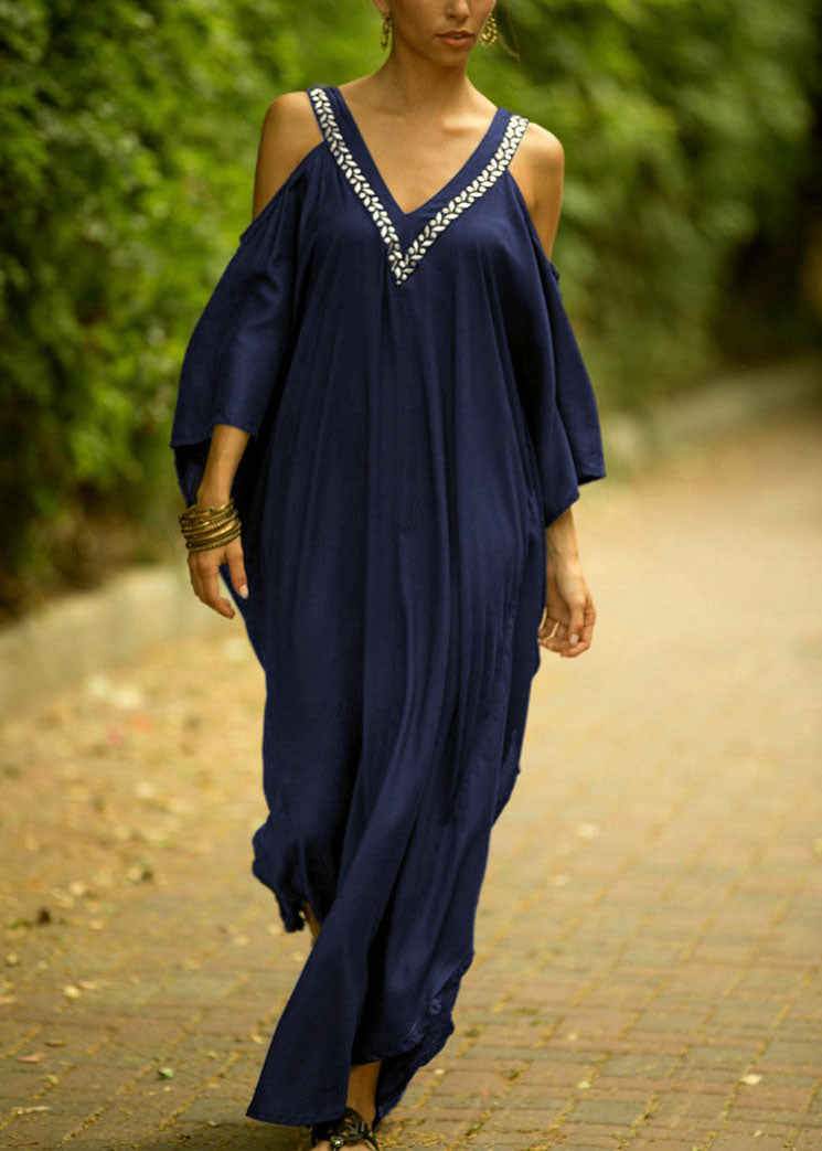 Black Backless Kimono Robe Summer Maxi Dresses