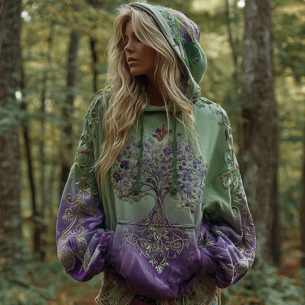 Women's Viking Celtic Knot Tree Of Life Comfort Warm Hoodie artswardrobe