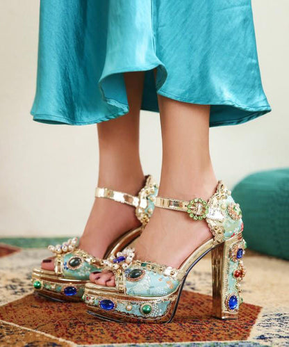 Red Zircon Gem Stone High Heels From Europe and America