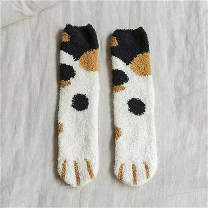 Lovely Cat Paw Inspired Fuzzy Plush Socks elevenforest