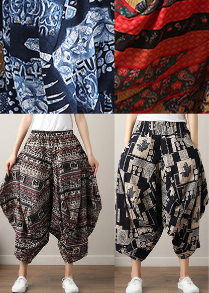 Pockets Wide Leg Cotton Linen Pants Summer