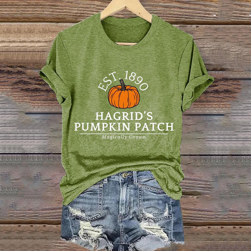Women's Hagrid’s Pumpkin Patch Print Casual T-Shirt artswardrobe