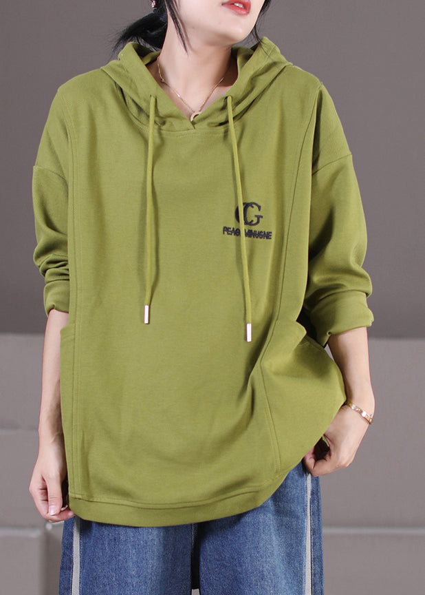 Black Alphabet Graphic Drawstring Hooded Sweatshirt Fall