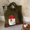 Comstylish Vintage Forest Mushroom Cottage Handmade Crochet Handbag