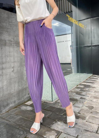 Green Chiffon Lantern Summer Pants