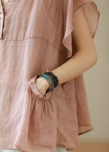 Black V Neck Patchwork Fall Shirt Top Short Sleeve