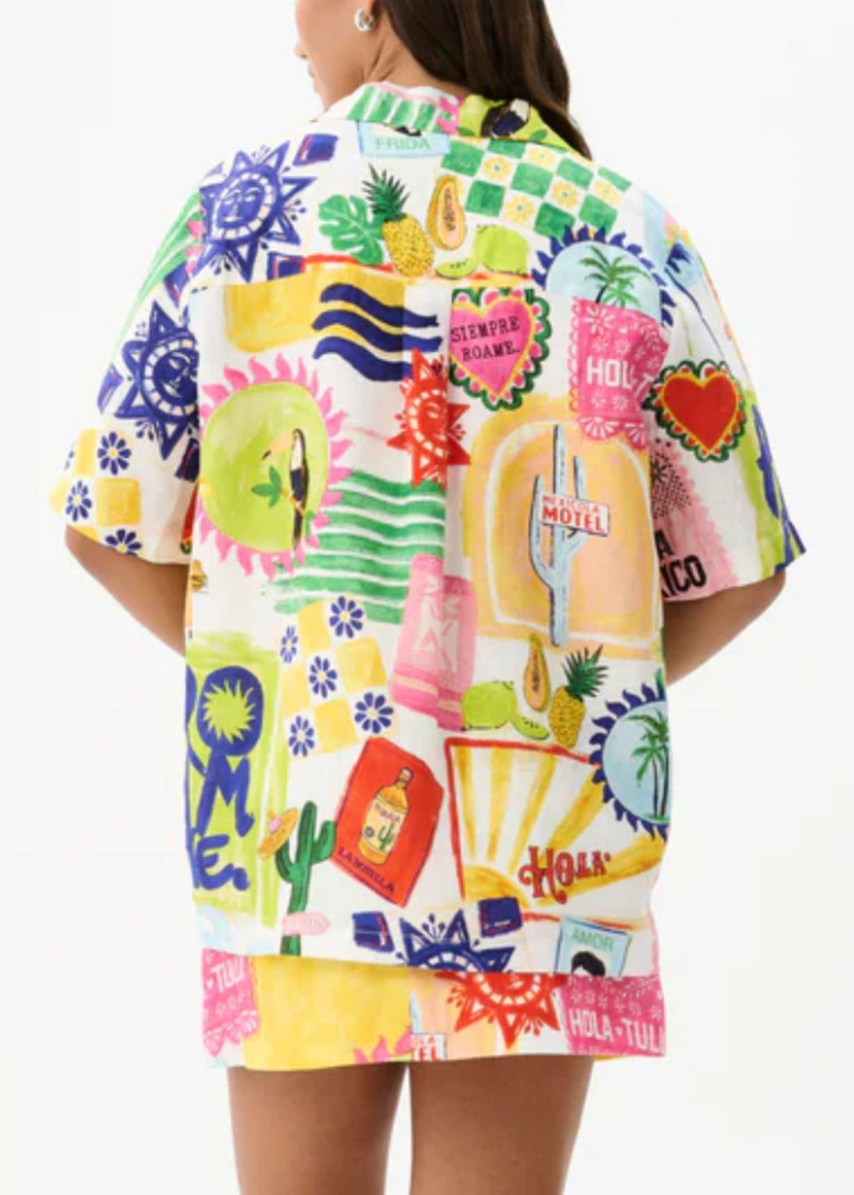 Print Shirts and Skirts Cotton Two Pieces Set Summer