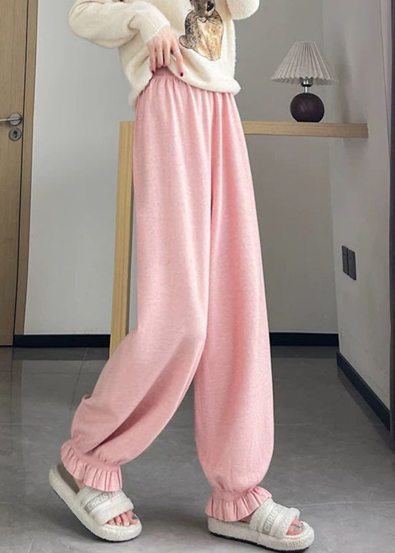 Pink High Waist Harem Pants Fall