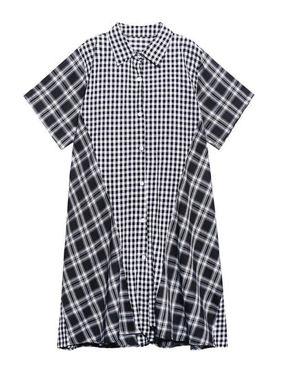 Plaid Patchwork Cotton Summer Maxi Dresses