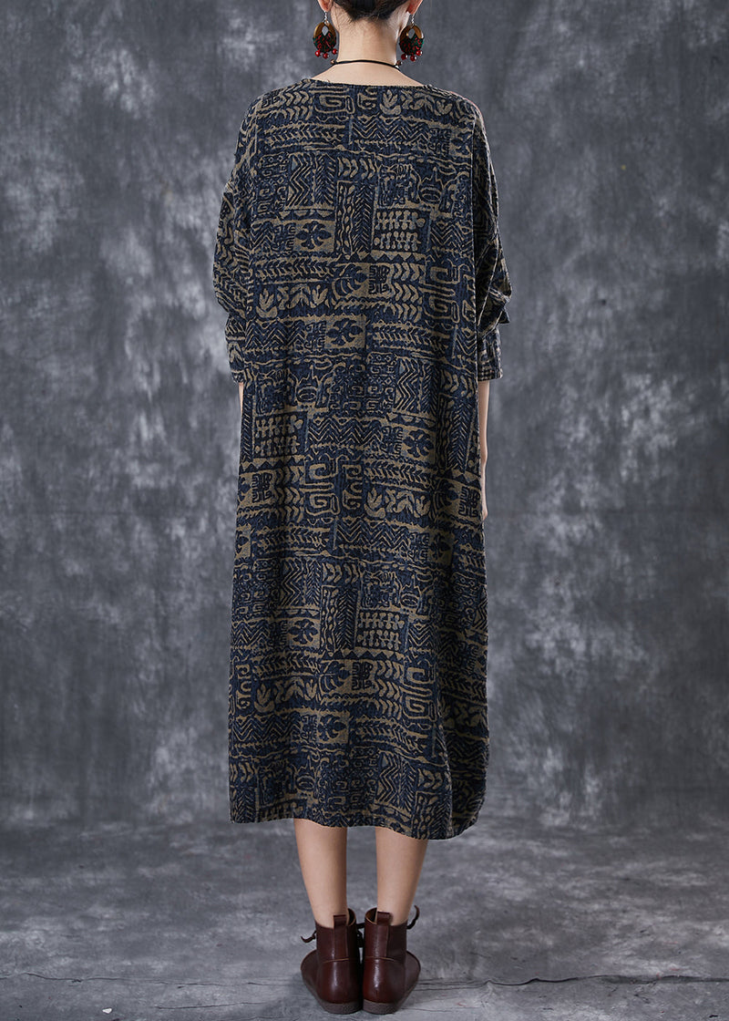 Colorblock Asymmetrical Patchwork Linen Loose Dress Spring