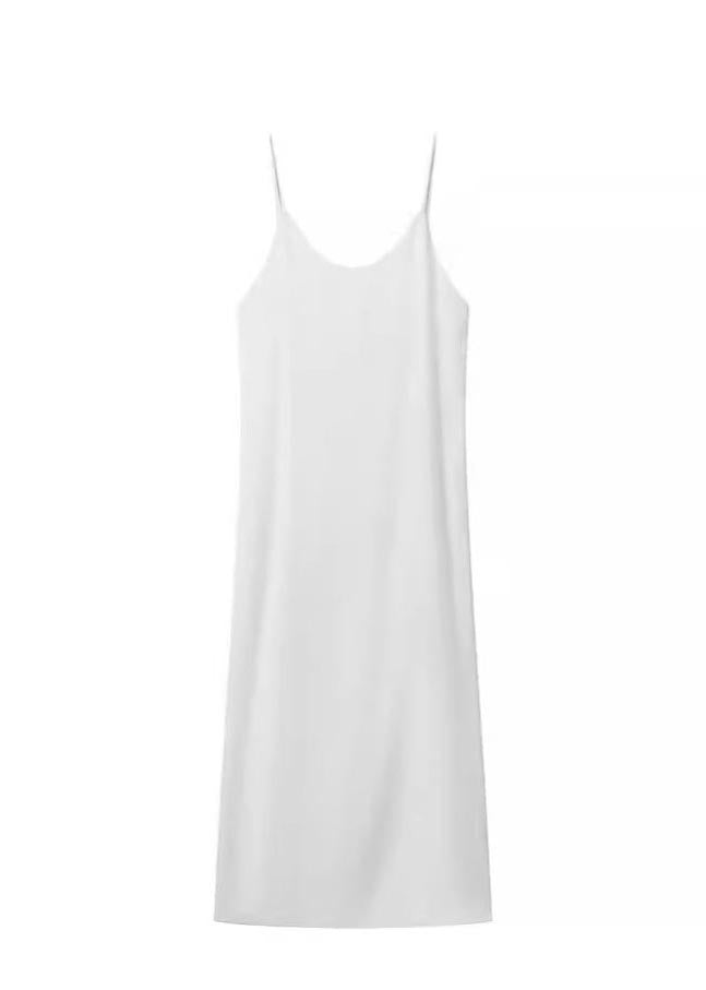White Backless Side Open Cotton Beach Dresses Summer