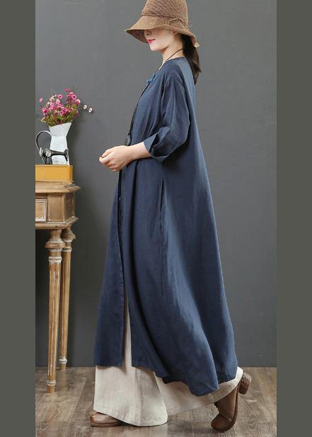 Organic O Neck Patchwork Spring Outfit Wardrobes Navy Maxi Dresses