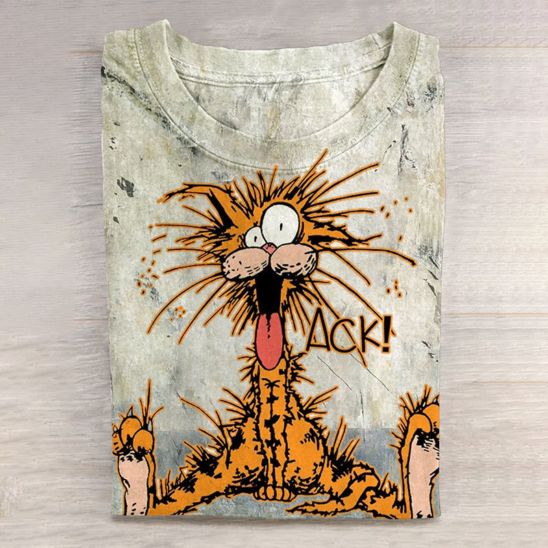 Cute Cat Art Print T-Shirt elevenforest