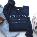 Comstylish Vintage Scotland Print Crew Neck Casual Sweatshirt