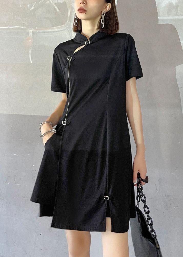 New Summer Black Dress + Hot Pants Two Piece Set
