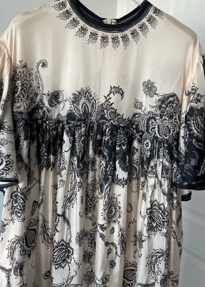 O Neck Print Cotton Long Dresses Summer