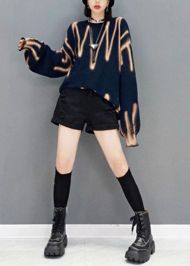 Navy My Heart Beats Long Sweater Top Knit Dress