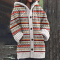 Vintage Icelandic Ethnic Floral Knitted Warm Cardigan Sweater artswardrobe