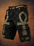 Vintage Egyptian Ankh Totem Print Men's Casual Shorts artswardrobe