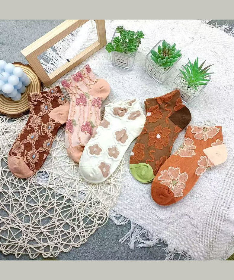 Comfy Jacquard Cotton Ankle Socks