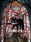 Comstylish Women's Halloween Bloodstains Print Sweatshirt
