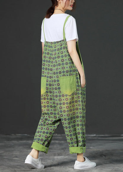 Green Wide Leg Jumpsuit Spring